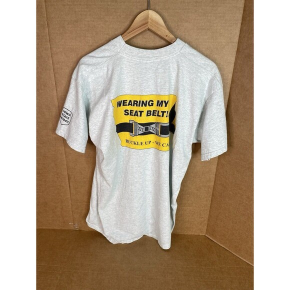 Vintage Iowa Highway Patrol Graphic T Shirt, XL, Fruit Of The Look, Grey - Picture 2 of 5